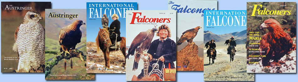 Falconry Magazine front covers by Alan Gates.