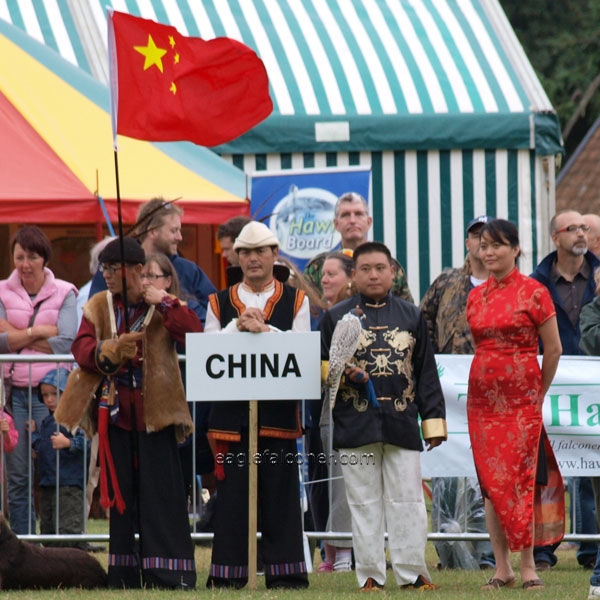 Chinese falconers at the  Festival of Falconry